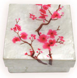 Capiz Shell Trinket Box, ", Cherry Blossom
