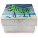 Capiz Shell Trinket Box, ", Palm Trees