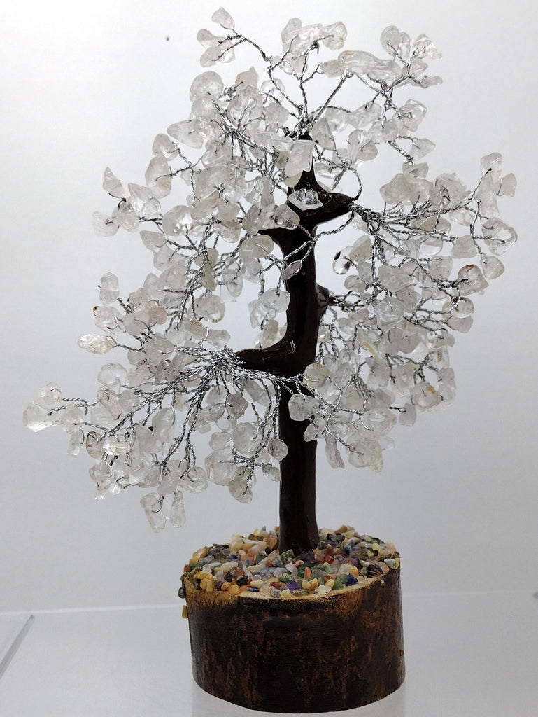 Gemstone & Wire Tree 8", Quartz