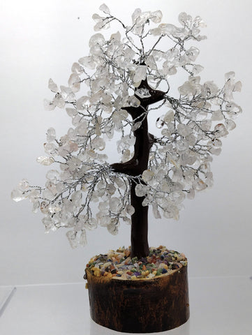 Gemstone & Wire Tree 8", Quartz