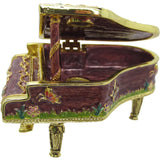 Piano Jeweled Trinket Box Austrian Crystals,