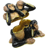 Wise Monkeys Crystals | Monkeys Trinket Box | CMG Gifts & Collectibles