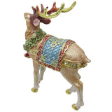 Holiday Reindeer Jeweled Trinket Box Austrian Crystals