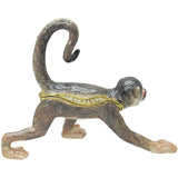 Monkey Jeweled Trinket Box Austrian Crystals,