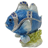 Blue Clownfish Jeweled Trinket Box SWAROVSKI Crystals