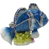 Blue Clownfish Jeweled Trinket Box SWAROVSKI Crystals