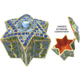 Star David Jeweled Trinket Box SWAROVSKI Crystals