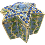 Star David Jeweled Trinket Box SWAROVSKI Crystals