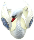Swan Jeweled Trinket Box SWAROVSKI Crystals, Blue