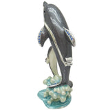Dolphin Baby Jeweled Trinket Box SWAROVSKI Crystals,
