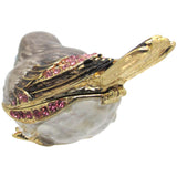 Sparrow Jeweled Trinket Box SWAROVSKI Crystals,