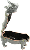 Rhino Jeweled Trinket Box SWAROVSKI Crystals, Grey