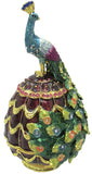 Peacock Jeweled Trinket Box Austrian Crystals