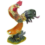 Rooster Jeweled Trinket Box Austrian Crystals