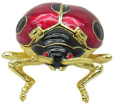 Ladybug Jeweled Trinket Box Austrian Crystals
