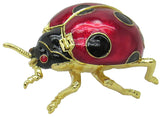 Ladybug Jeweled Trinket Box Austrian Crystals