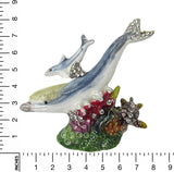 Large Dolphin Baby Jeweled Trinket Box Austrian Crystals