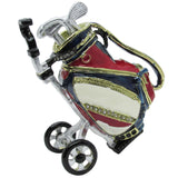 Golf Bag Jeweled Trinket Box Austrian Crystals