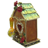 Birdhouse Jeweled Trinket Box Austrian Crystals