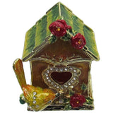 Birdhouse Jeweled Trinket Box Austrian Crystals