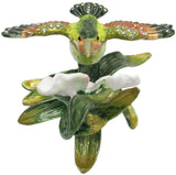 Hummingbird Jeweled Trinket Box Austrian Crystals, Green
