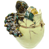 Hatching Sea Turtle Jeweled Trinket Box Austrian Crystals