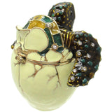 Hatching Sea Turtle Jeweled Trinket Box Austrian Crystals