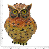 Large Owl Jeweled Trinket Box Austrian Crystals