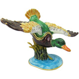 Mallard Duck Jeweled Trinket Box Austrian Crystals