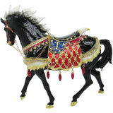 X-Large Horse Jeweled Trinket Box Austrian Crystals, Black