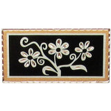 Southwestern Card Holder, Diamond Cut Copper Medallion Inlay, Floral