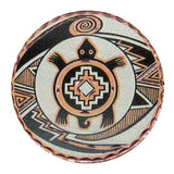 Southwestern Pill Box, Diamond Cut Copper Medallion Inlay, Turtle