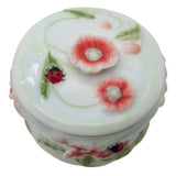Fine Porcelain Trinket Box, Poppy Ladybug