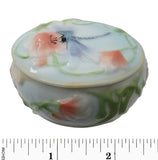 Fine Porcelain Trinket Box, Poppy Dragonfly