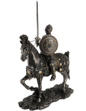 Cold Cast Bronze Sculpture, Medieval Armored Knight