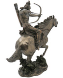 Cold Cast Bronze Sculpture, Mohican Warrior on Horseback