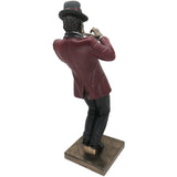 Jazz Band Bronze Sculpture, Red Suit, Trumpet Player
