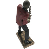 Jazz Band Bronze Sculpture, Red Suit, Alto Saxophone