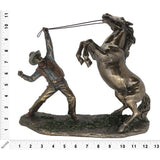 Bronze Sculpture, Cowboy Training Horse