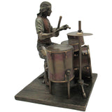 Jazz Band Bronze Sculpture, Drummer, Casual