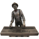 Jazz Band Bronze Sculpture, Keyboard Player