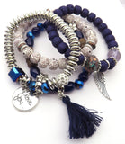 Tassel Love Bracelet Set, pc, Blue