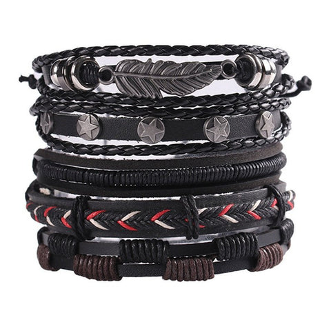 Multi-Layer Leather Wrap Bracelet
