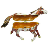 Horse Jeweled Trinket Box SWAROVSKI Crystals