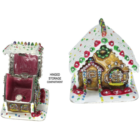 Gingerbread House Jeweled Trinket Box SWAROVSKI Crystals