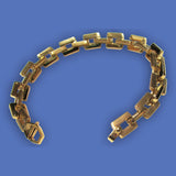 Men's Bracelet, Box Style, Gold Color,