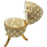 Musical Jewelry Trinket Box Swarovski Crystals, Gold/Gold