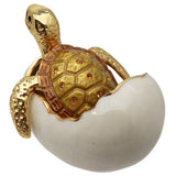RUCINNI Hatching Turtle Jeweled Trinket Box, Brown