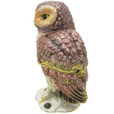 RUCINNI Owl Branch Jeweled Trinket Box, Brown