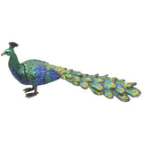RUCINNI Large Peacock Jeweled Trinket Box, Purple